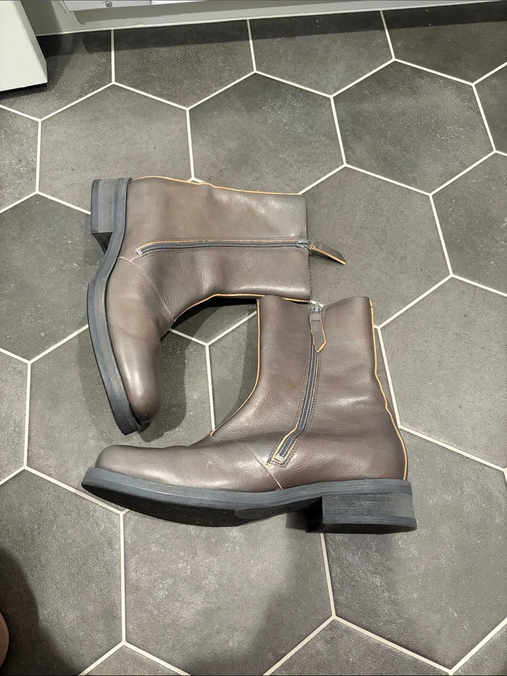 OUR LEGACY Men's Camion Boots Size 40/US7 in Phantom Tensile Leather